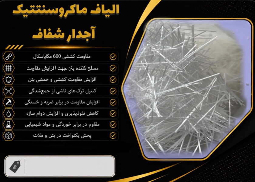 الیاف ماکروسنتتیک آجدار شفاف