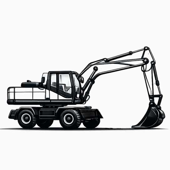 wheeled excavator